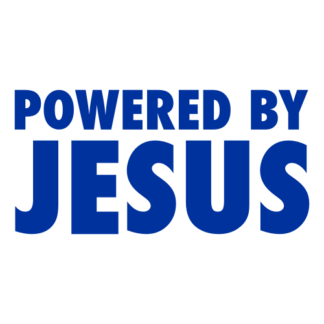 Powered By Jesus Decal (Blue)